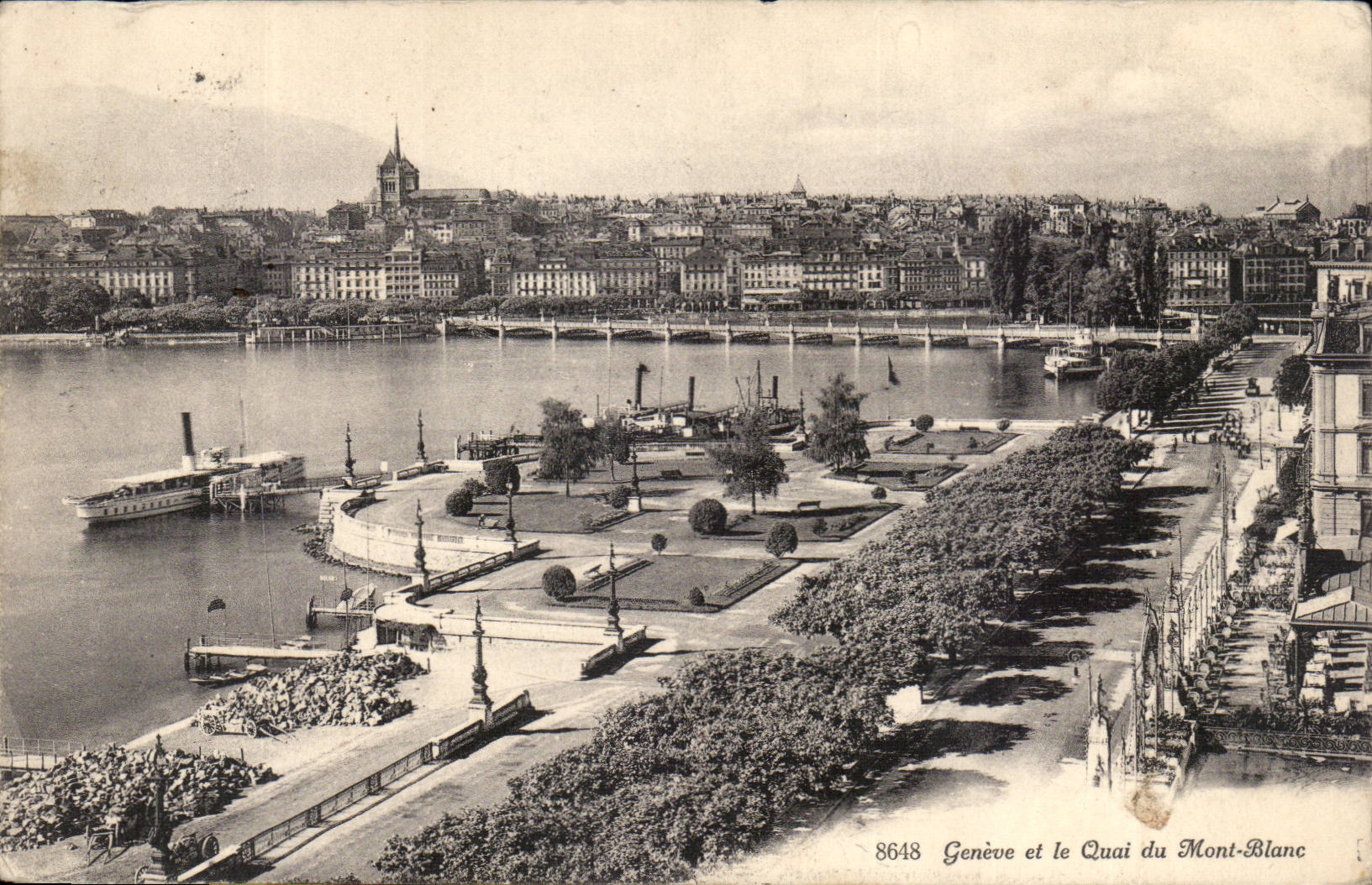 Switzerland CPA Geneva and the quay of Mont Blanc