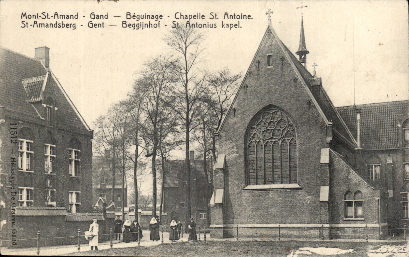 Belgie Belgium Mont Saint Amand Ghent cPA Beguinage Vault St Antoine