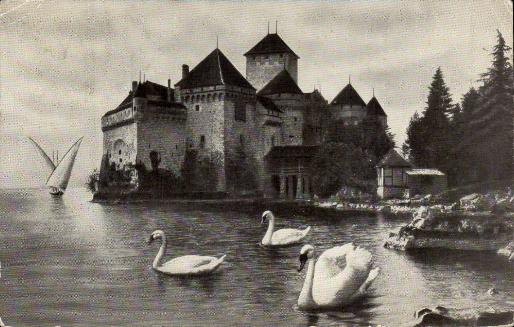 Suisse CPA Lac leman Chateau de Chillon