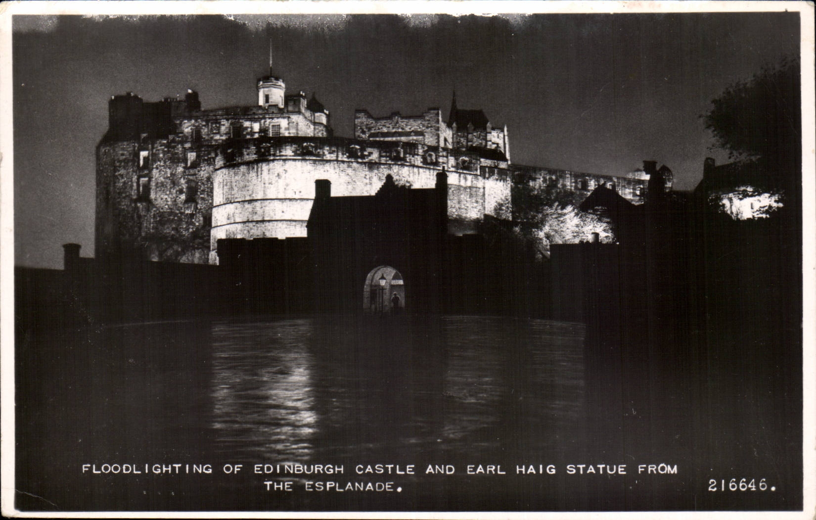 The United Kingdom Great Britain Floodlighting off Edinburgh Castle Scotland Scotland