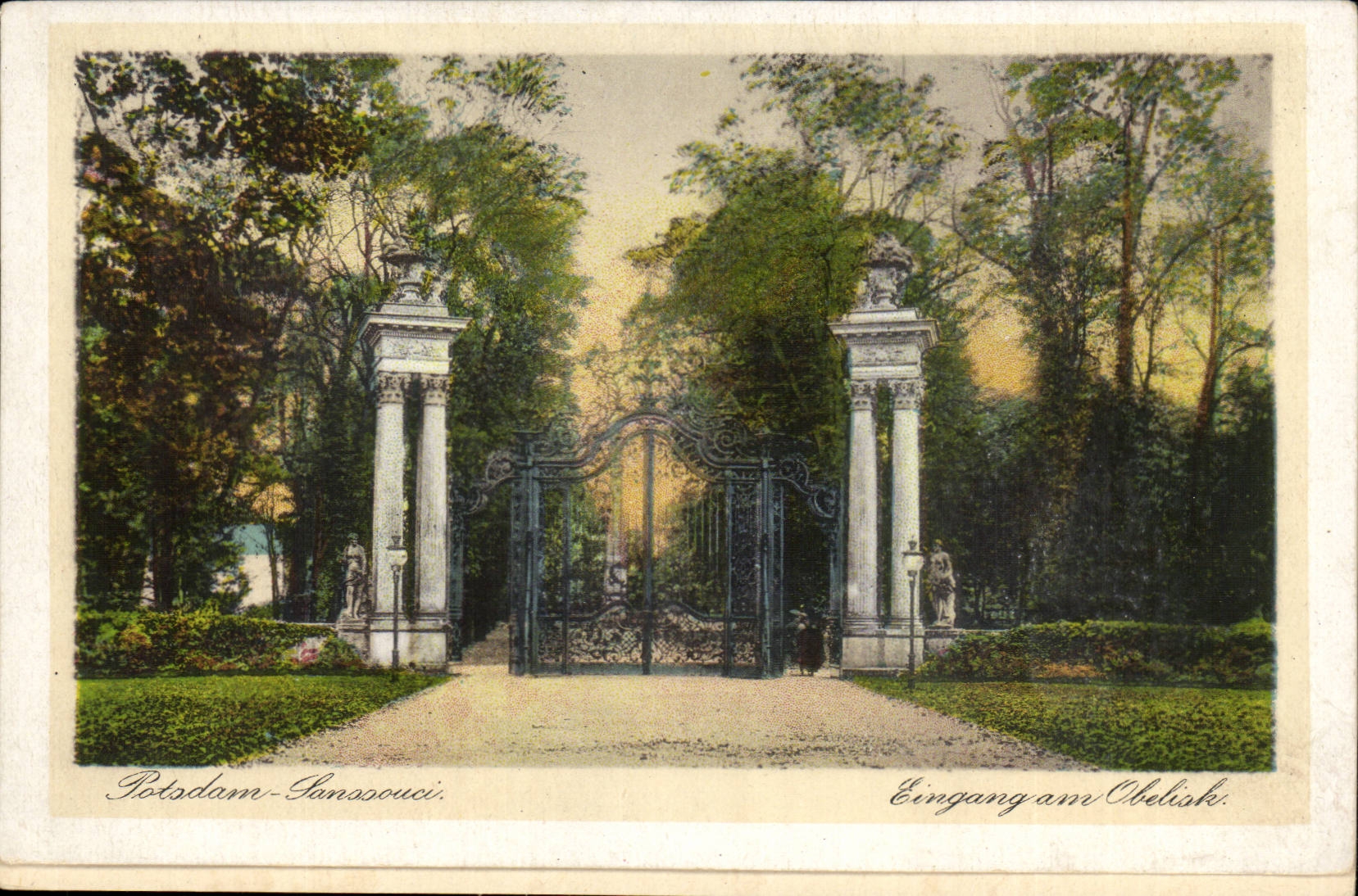 CPA Postdam Sanssouci Eingang amndt obelisk