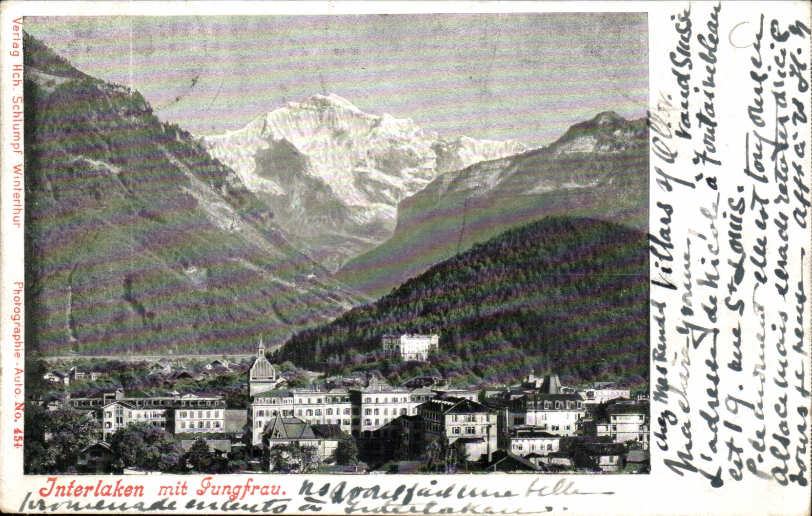 Suisse CPA Interlaken mit Jungfrau