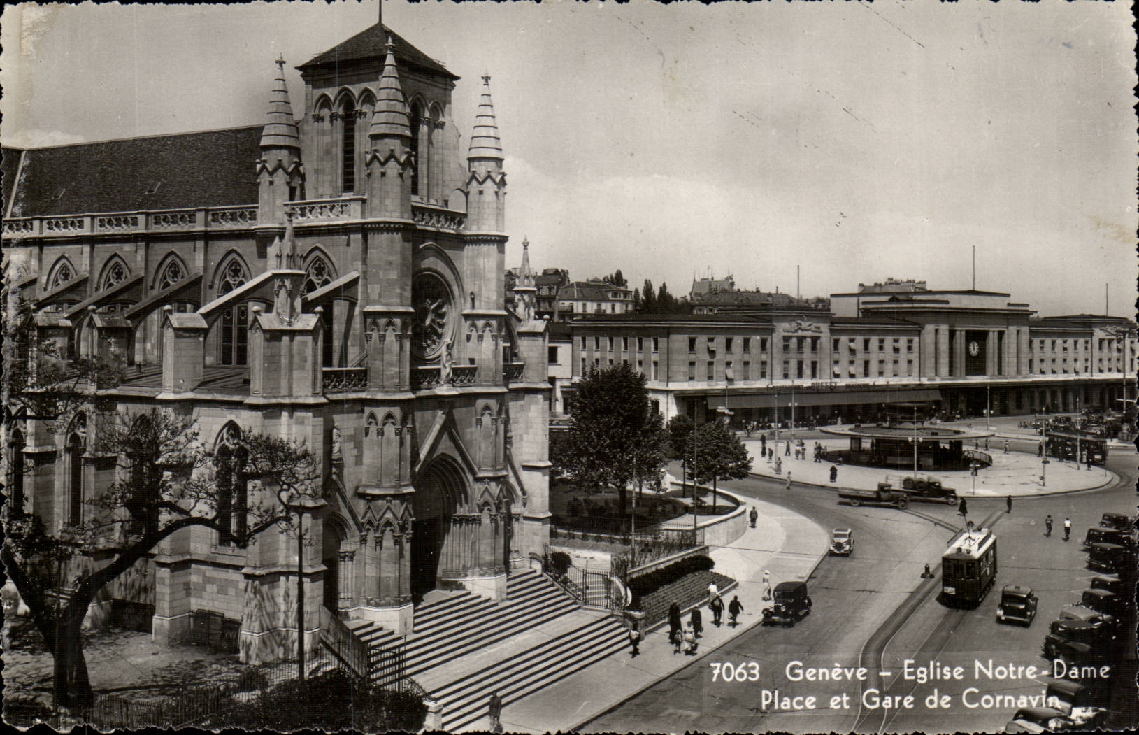 Switzerland - Schweiz - Geneva - Geneva - Notre Dame Church - Place and Station - CPA