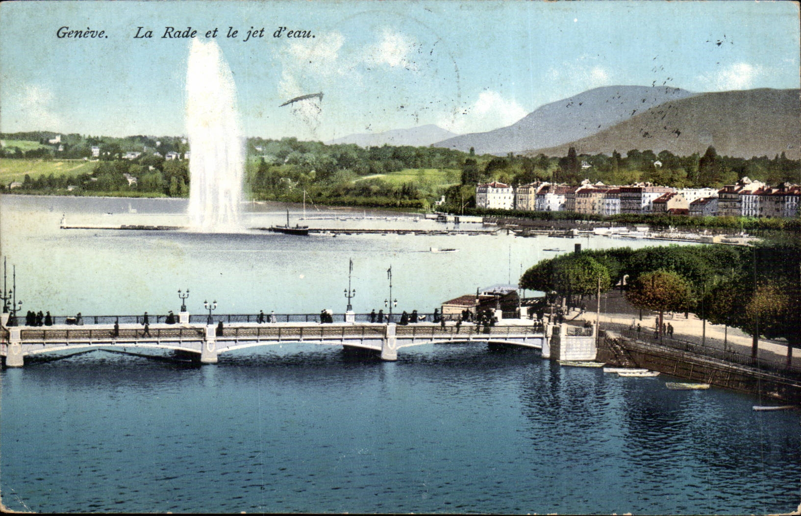 Switzerland CPA the water roads and jet