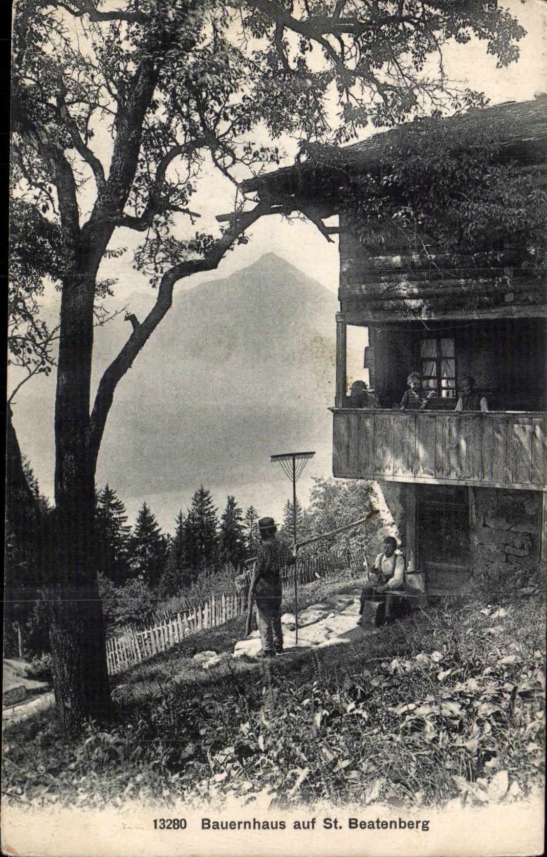 Suisse CPA Bauernhaus auf ST Beatenberg