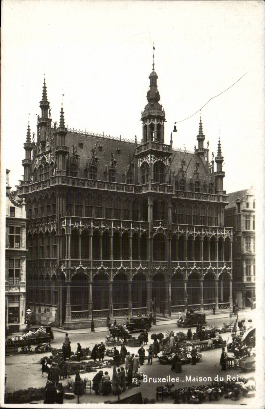 Belgie Belgium Brussels CPA House of the king (market)