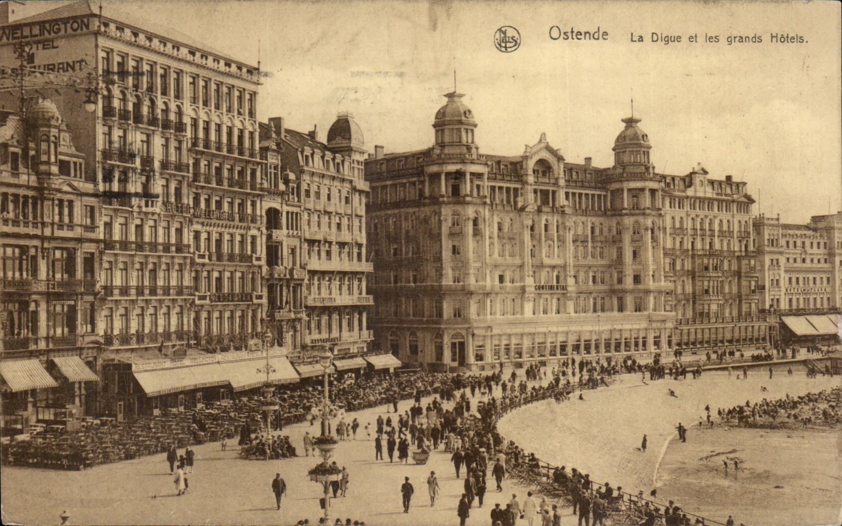 Belgium Ostend CPA the dam and large hotels