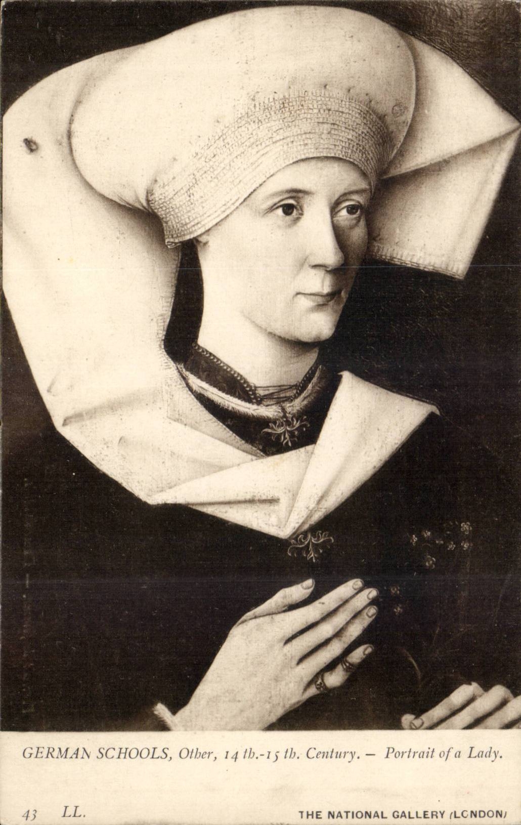 CPA German schools Portrait of a lady