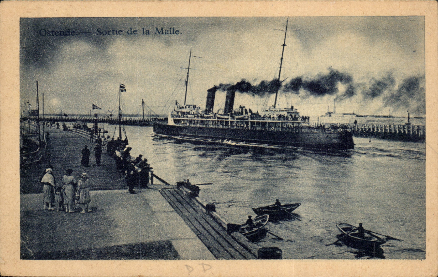 Belgium - Belgien - Ostend - Oostende - Exit of the Trunk - steamer - boat - CPA