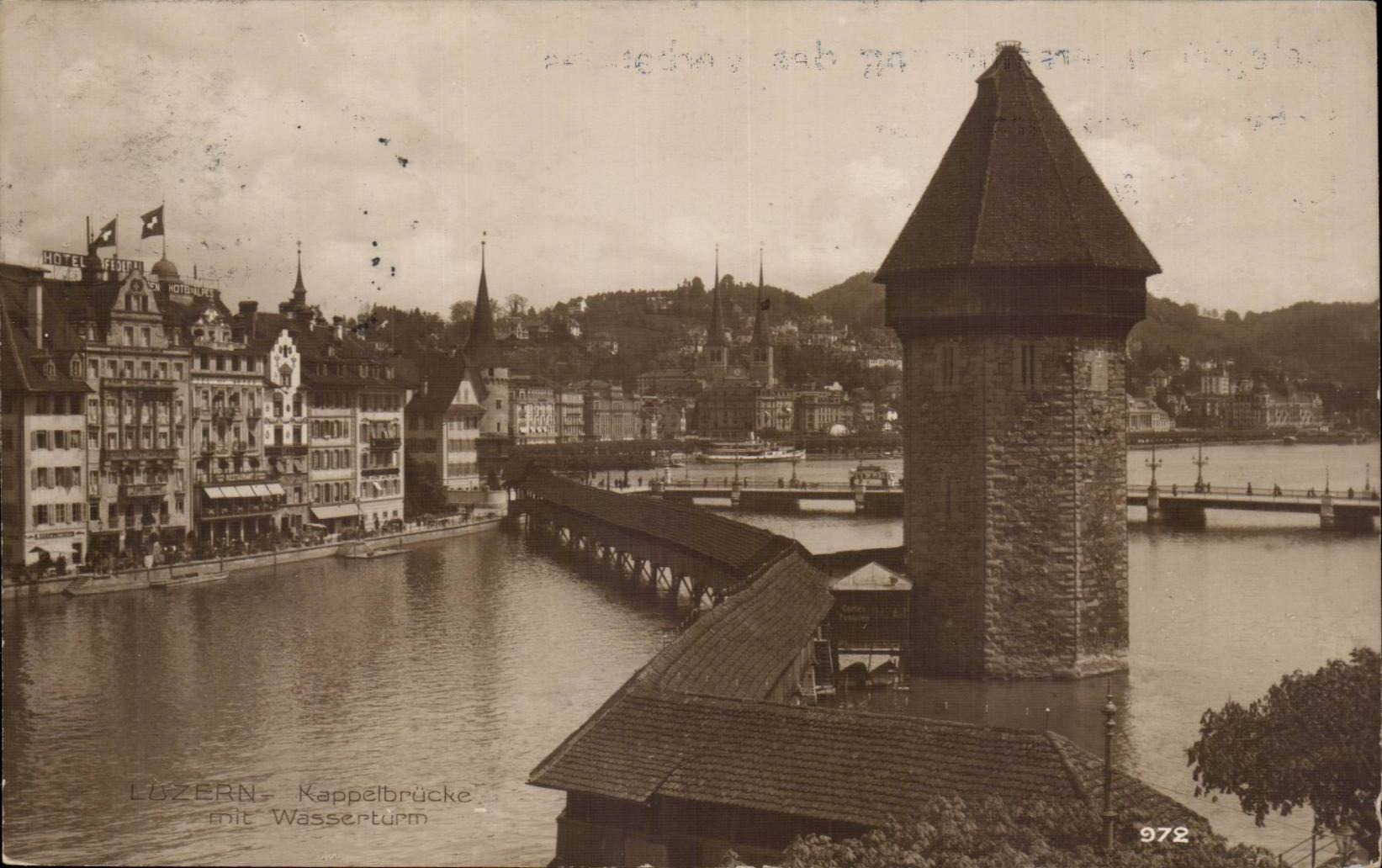 Switzerland Luzern CPA Kappelbrucke put Wasserturm