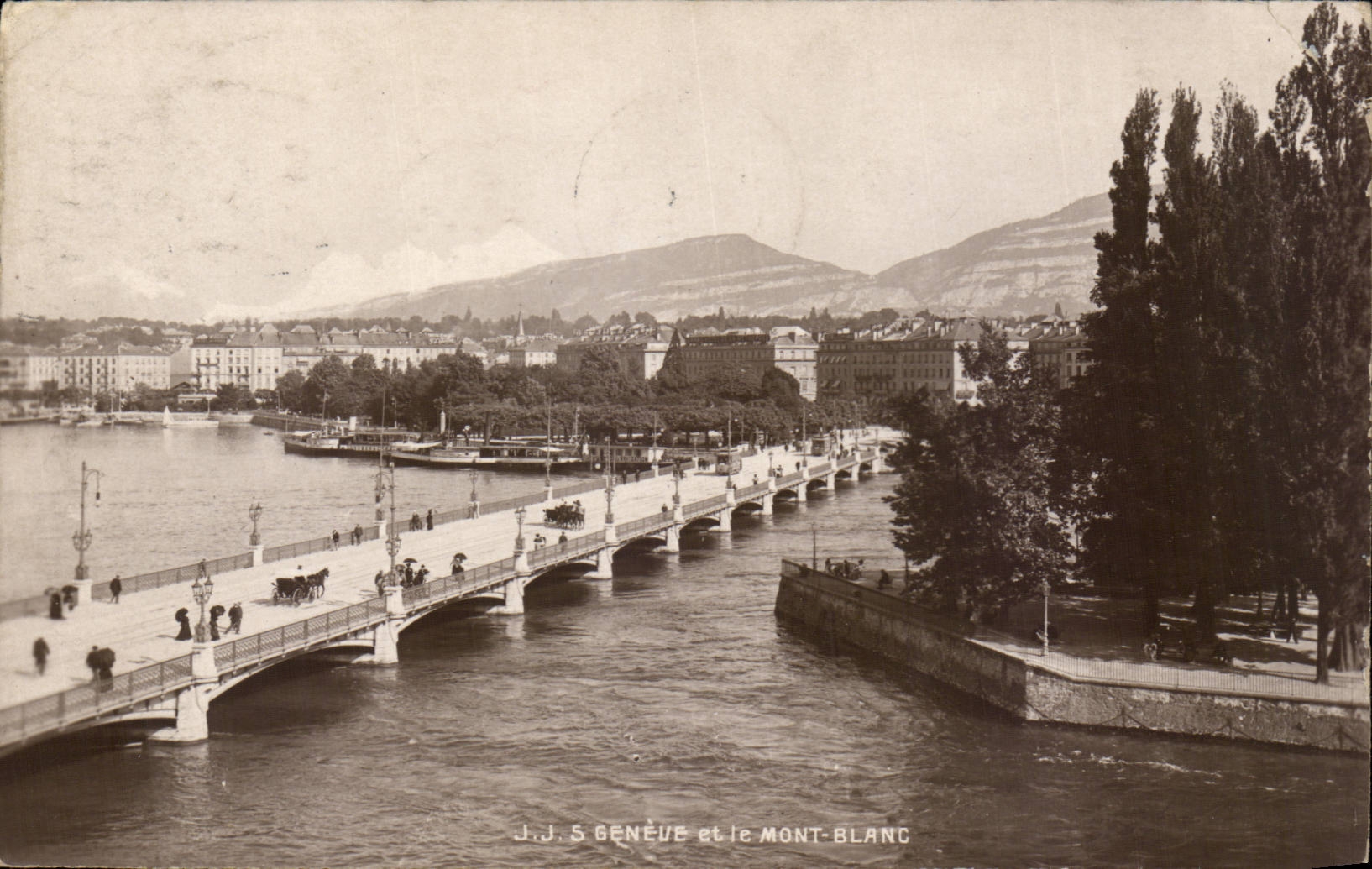 Switzerland CPA Geneva and Mont Blanc