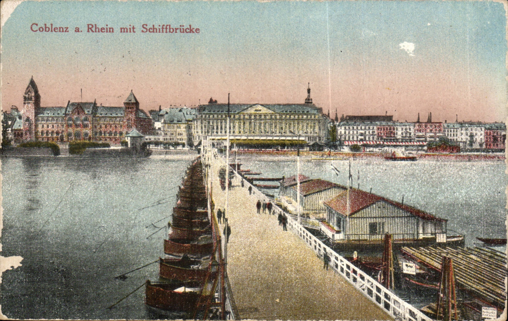 CPA Coblenz has Rhein put Schiffbrucke