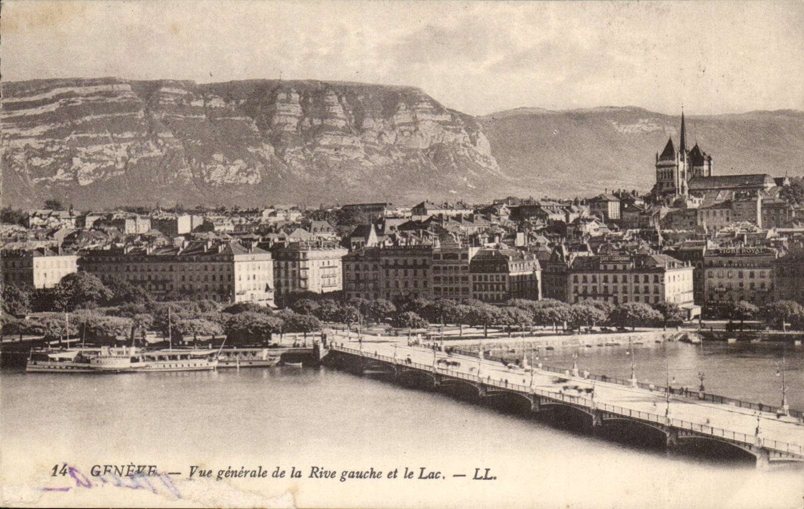Switzerland CPA Geneva View of left bank and the lake