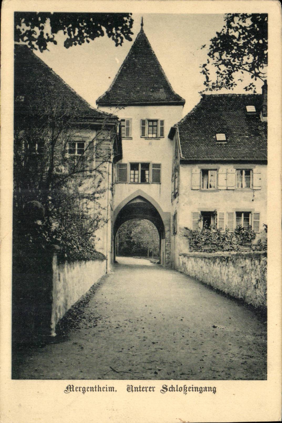 Germany Mergentheim CPA Unterer Schlosseingang