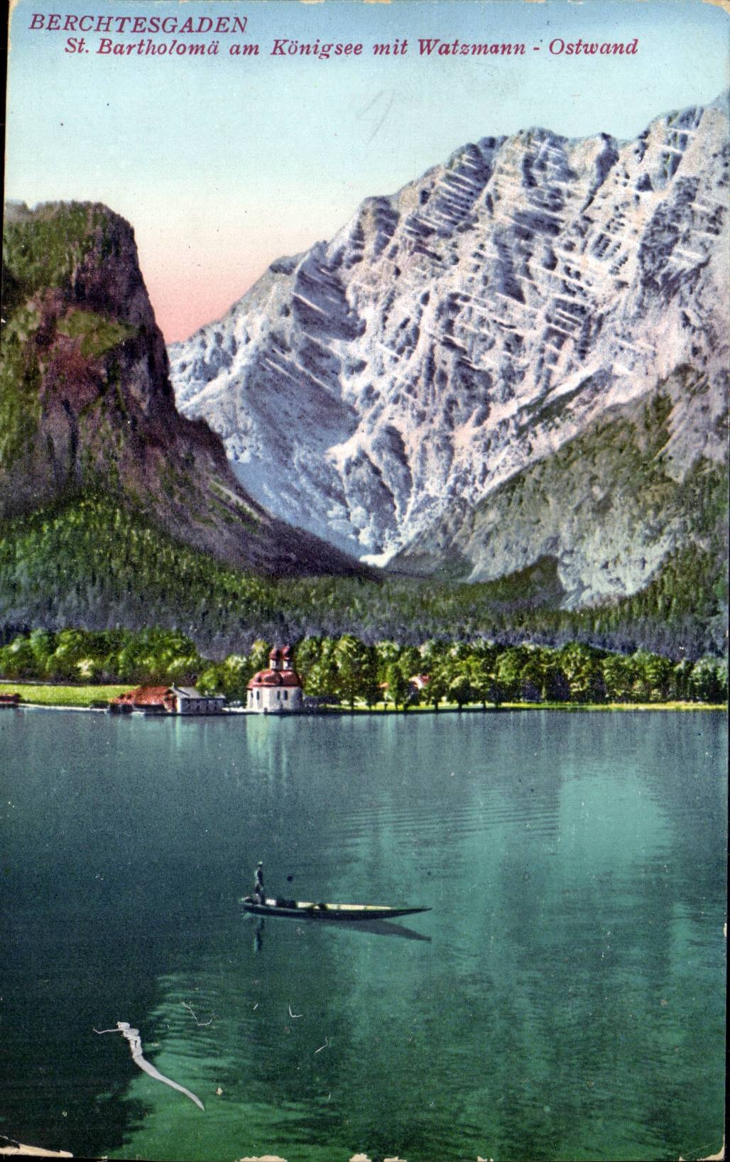 Suisse Berchesgaden CPA St Bartoloma am Konigsee mit Watzmann Ostwand