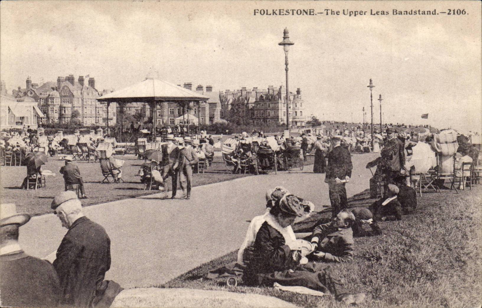 The United Kingdom Folkestone CPA The upper Leas Bandstand
