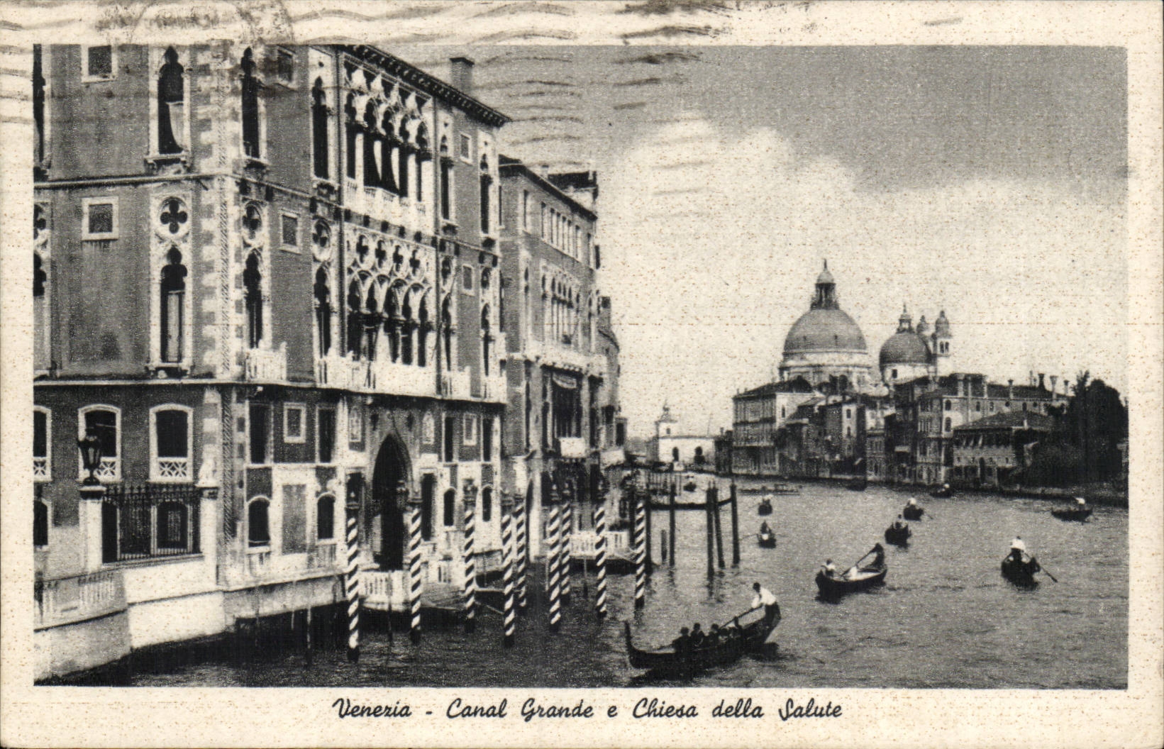 Italy Italia Venezia CPA Canal large E Chiesa della SAlute