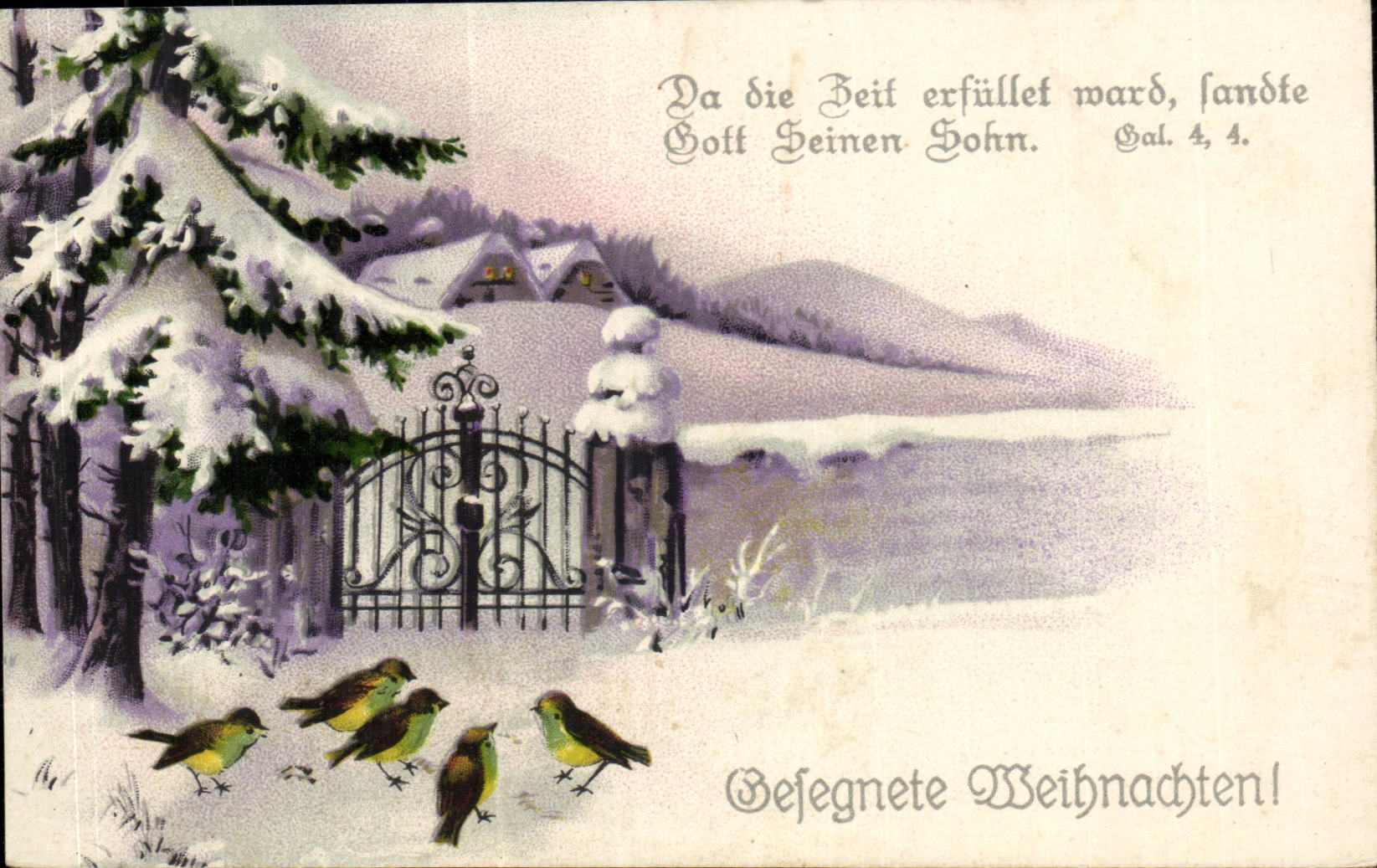 CPA Fantasy Weihnachten Merry Christmas (oiseaus)