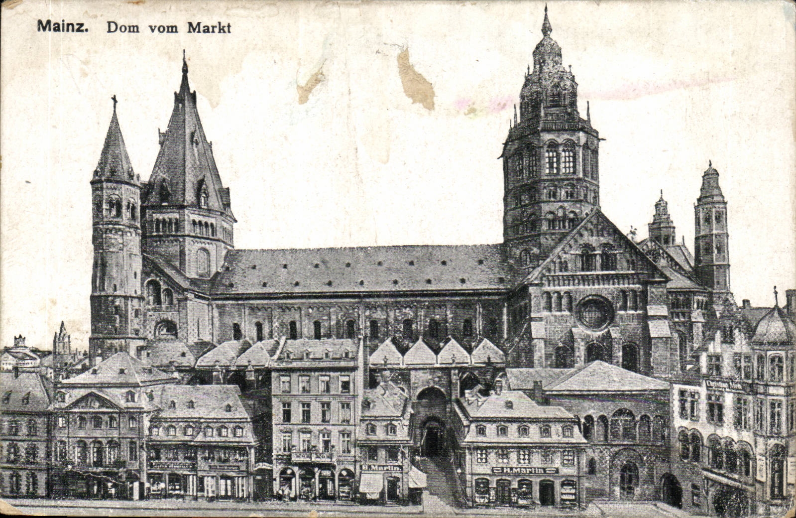 Deutschlandmainz CPA Dom vom Markt