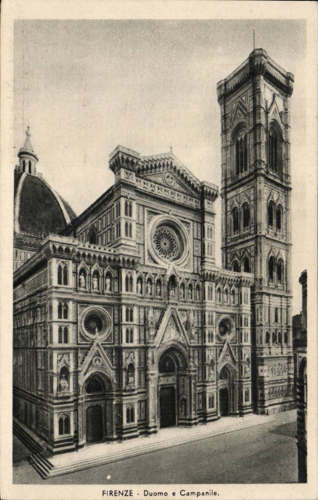 Italia - Italy - Firenze - Duomo E Bell-tower CPA