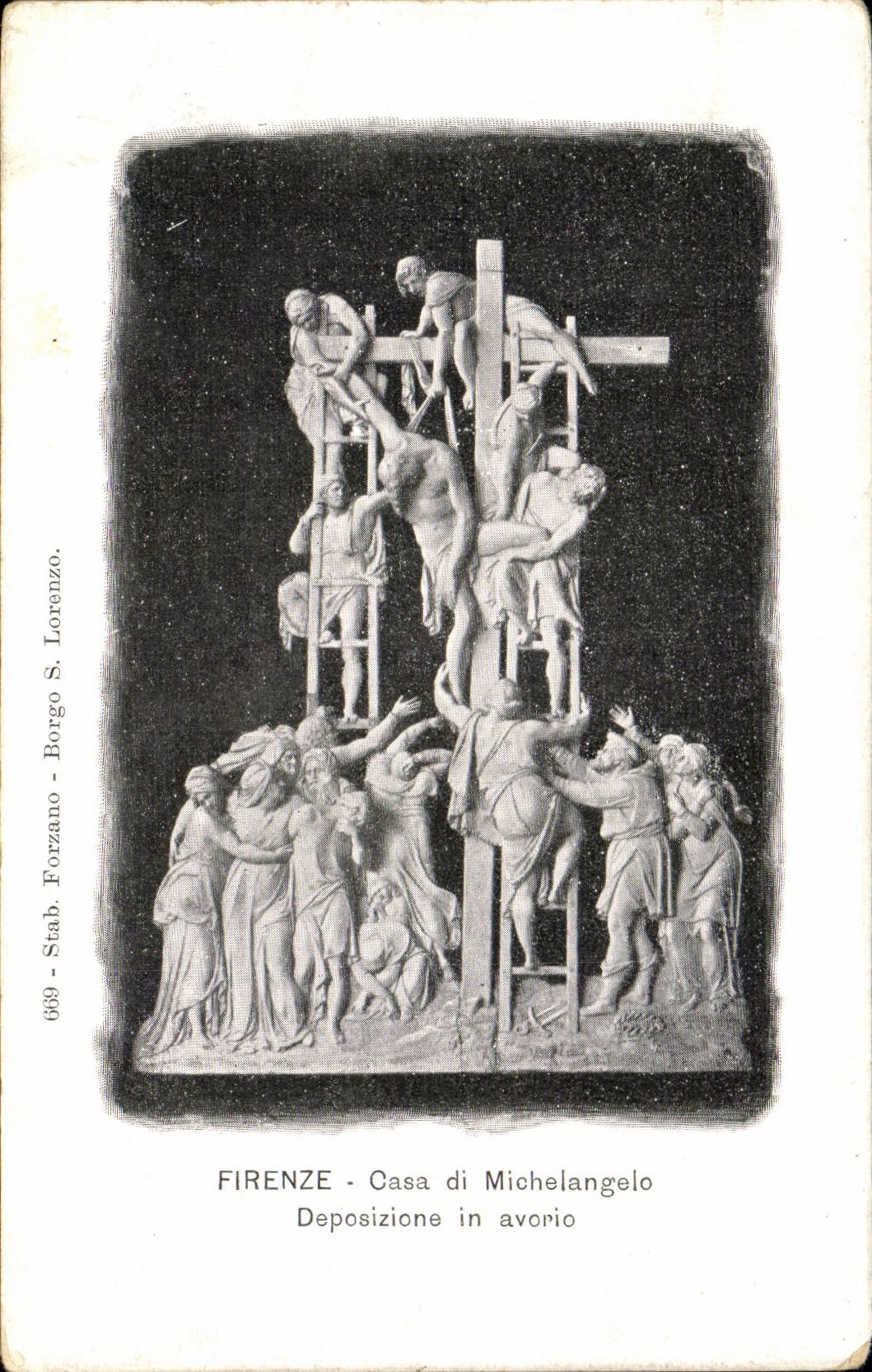 Italia - Italy - Italy - Firenze - Florence - di Michelango Put - Deposizionz in avorio - CPA