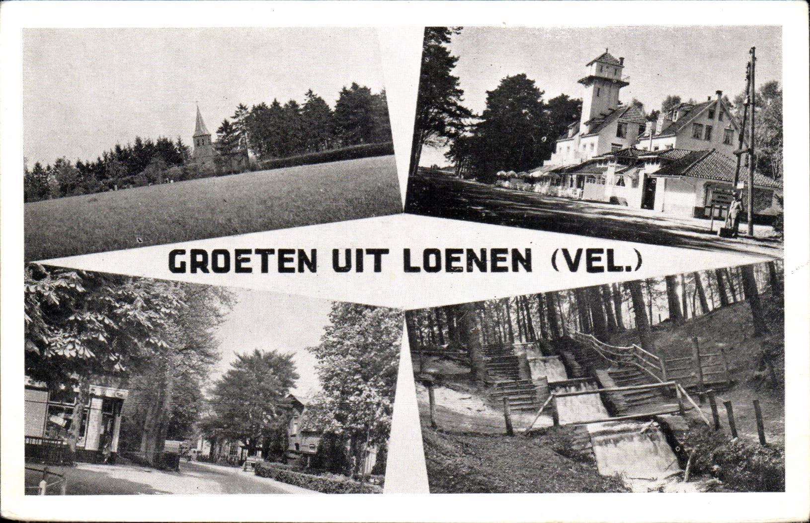 The Netherlands CPA Groeten uit Loenen (Vel)