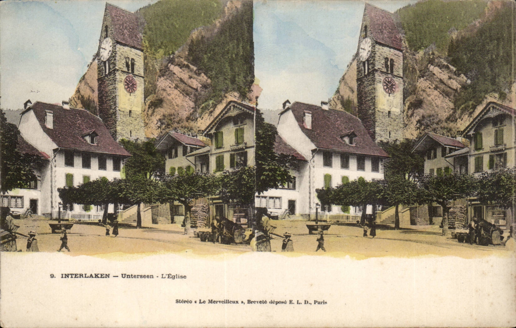 Suisse CPA Interlaken Unterseen l'eglise