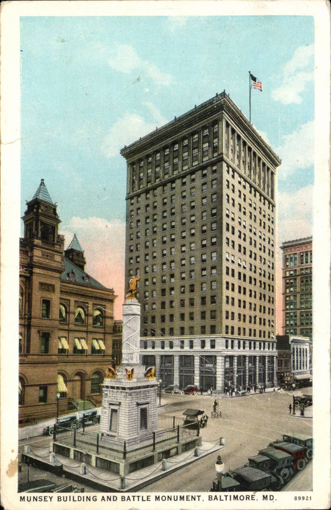 The United States CPA Baltimore Munsey building and beater monument