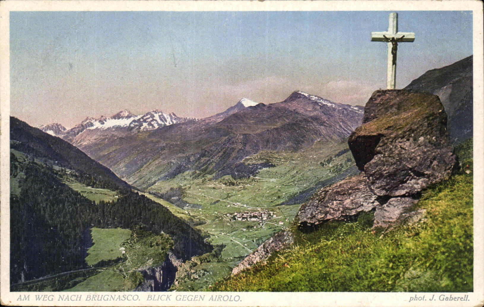 Suisse CPA Am weg nach Brugnasco Blick gegen airolo