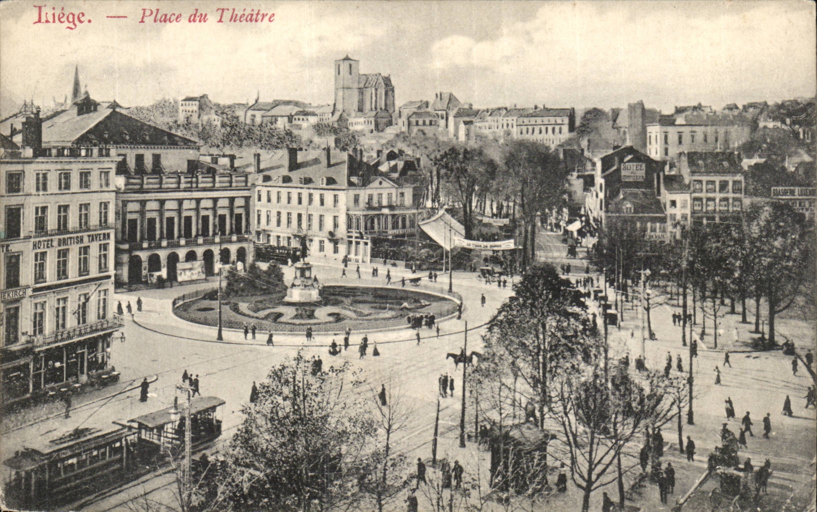 Belgie Belgium Liege CPA Places theater