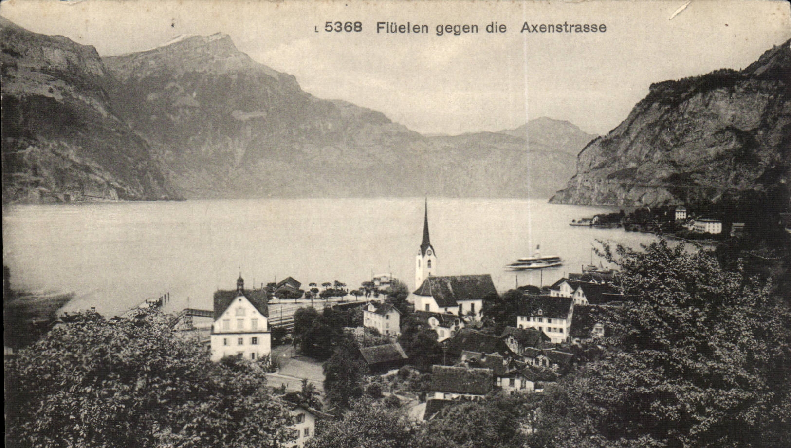 Suisse CPA Fluelen gegen die Axenstrasse