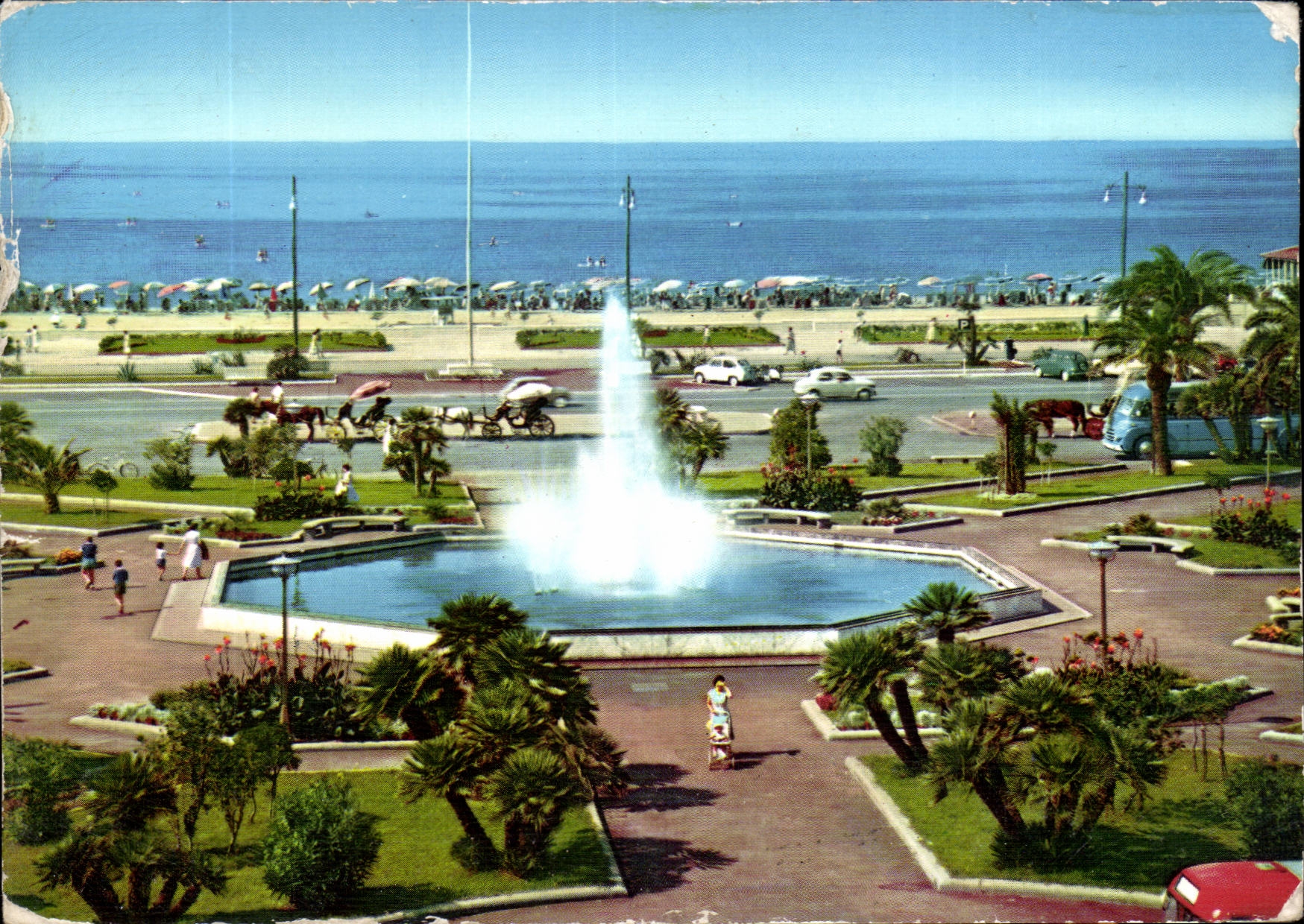 MODERNER KARTE Marktplatz G Mazzini Italien-Italien Viareggio das fontana