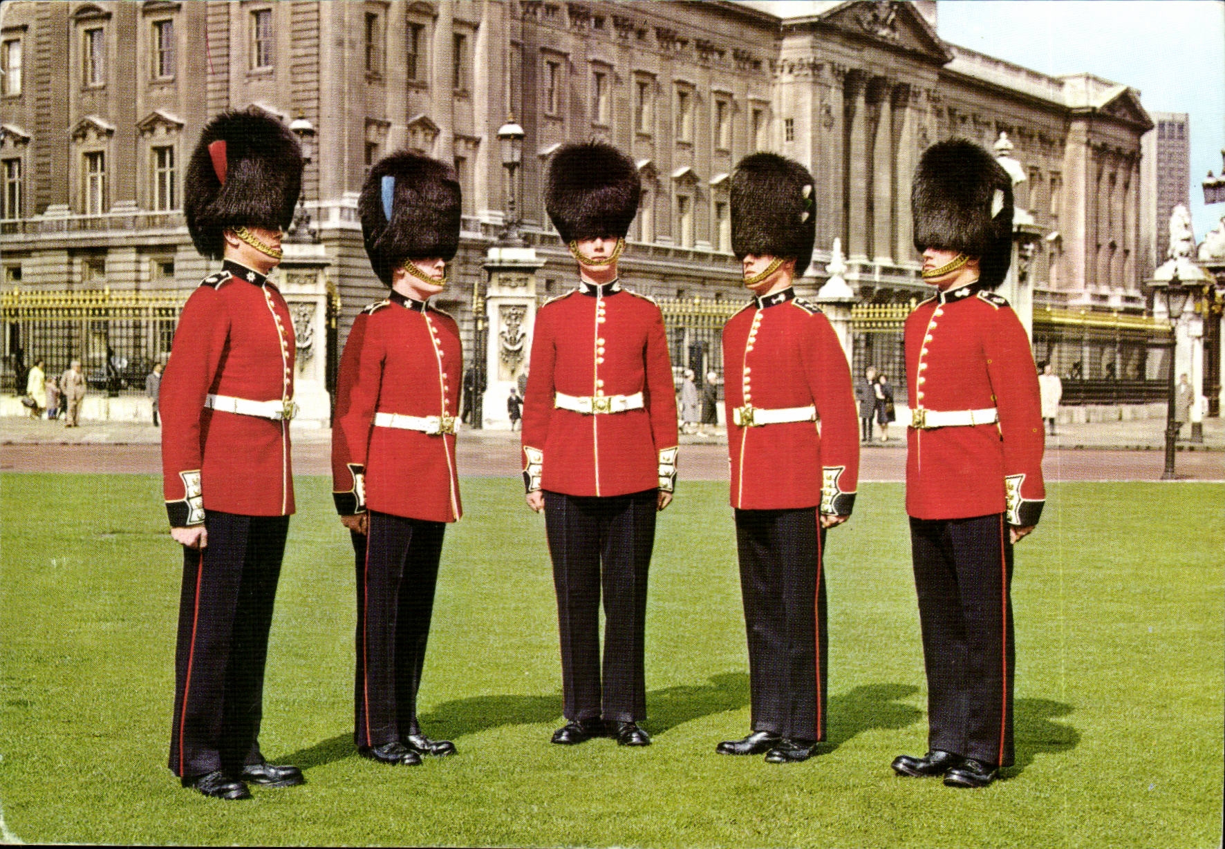 The five United Kingdom MODERN CARD Guardsmen off the regiments