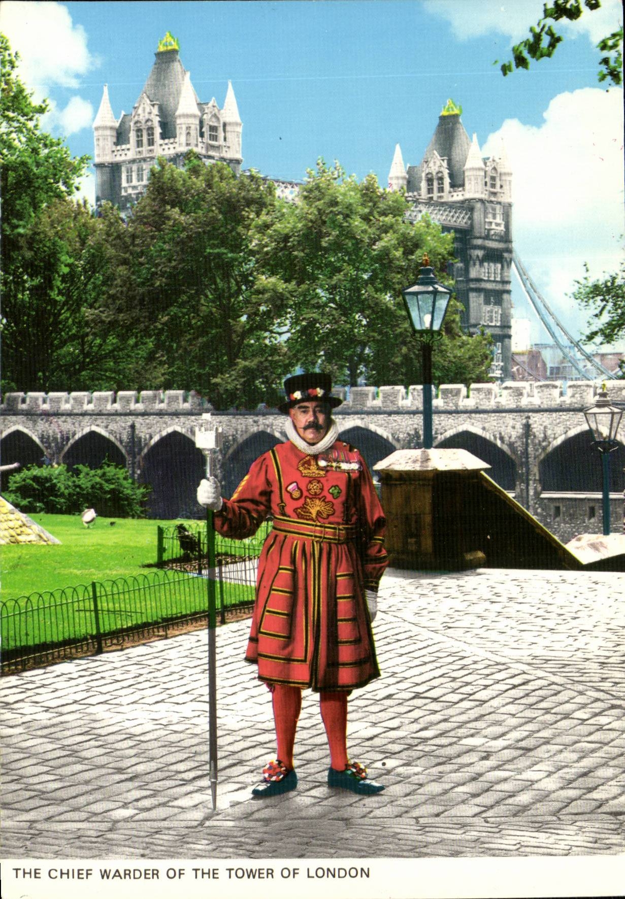 The United Kingdom MODERN CARD London London The chief warder off the tower off London