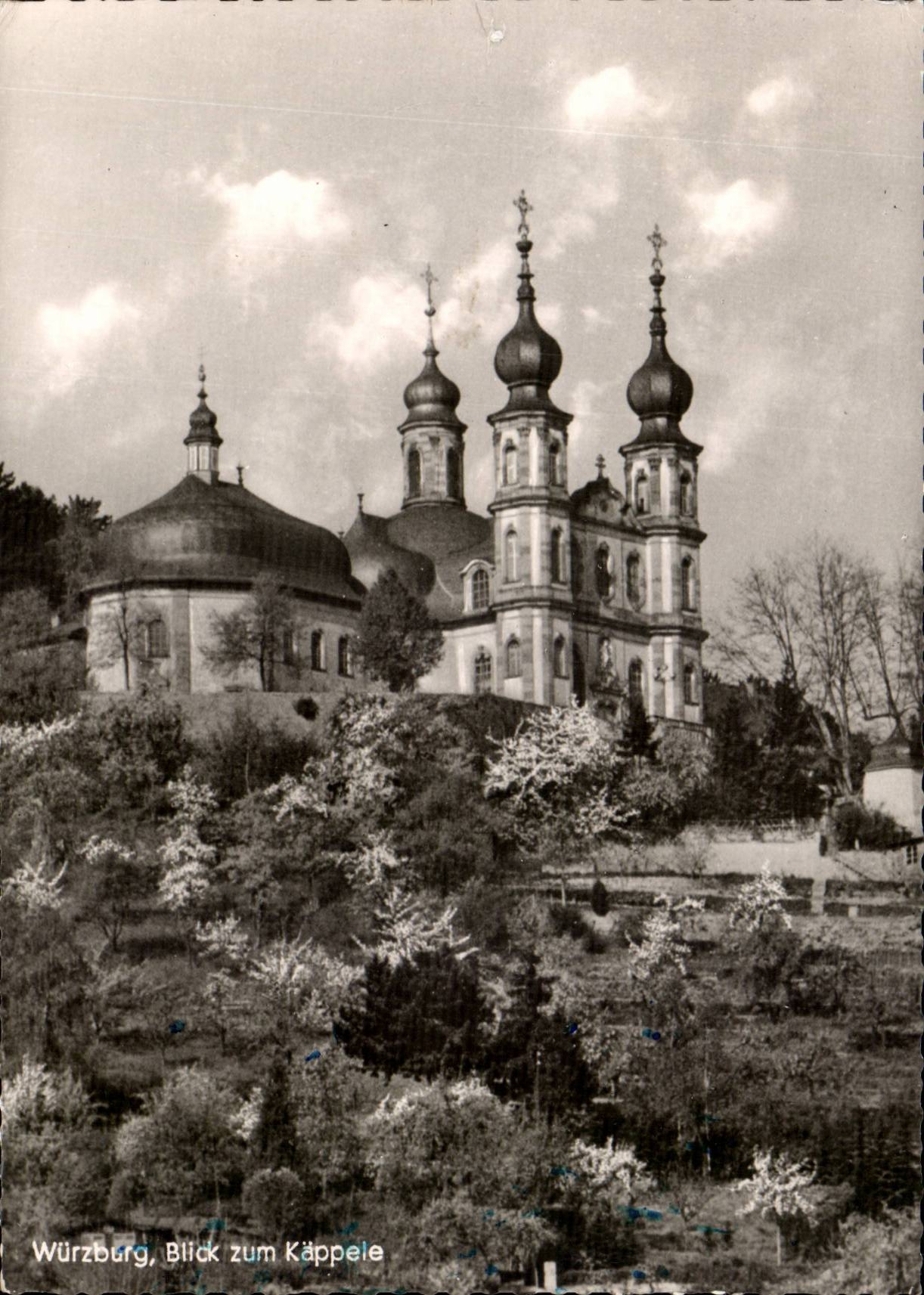 Germany Wurzburg MODERN CARD Blick zum Kappele