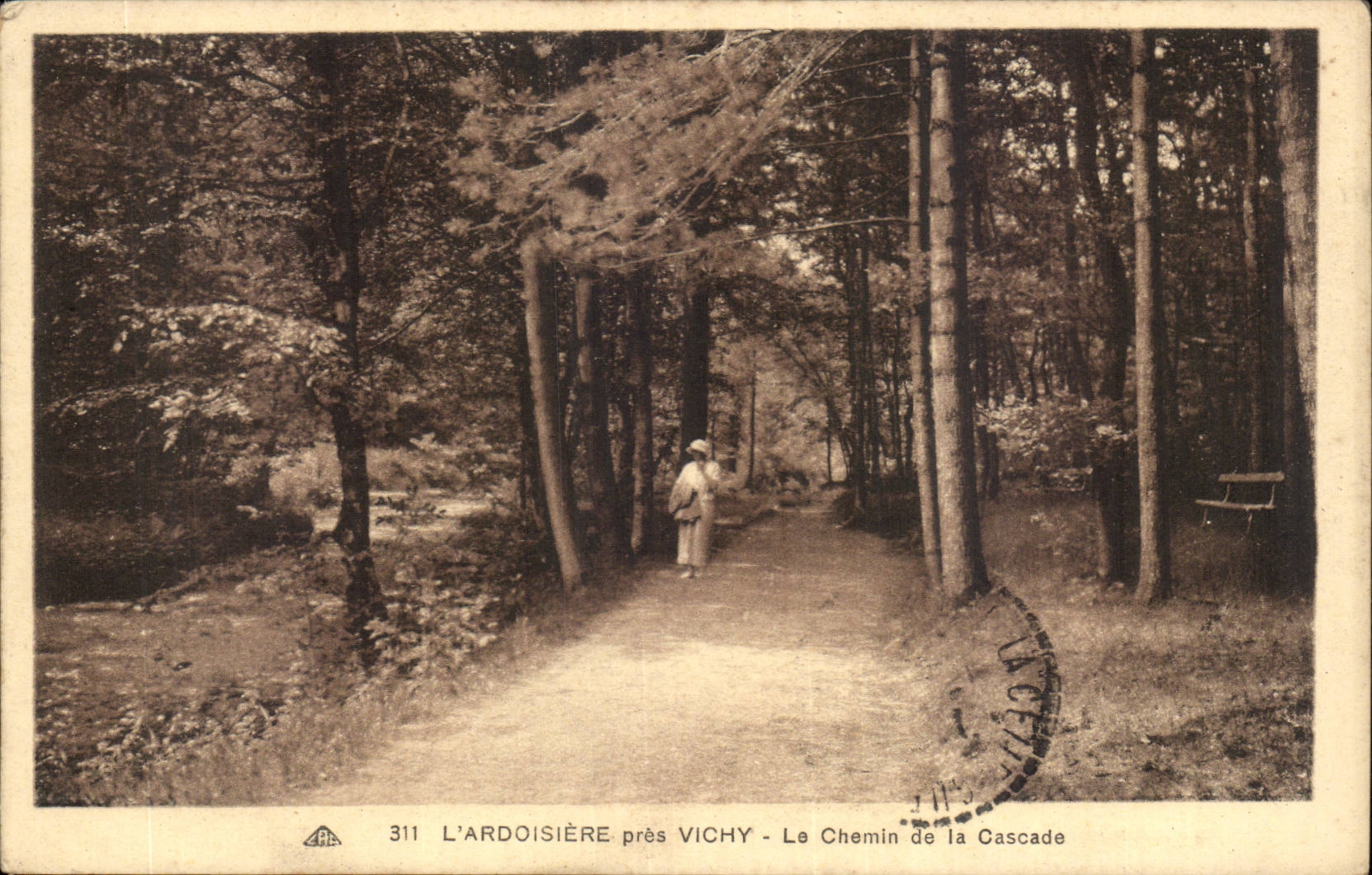 CPA the salte quarry close Vichy the way of the cascade