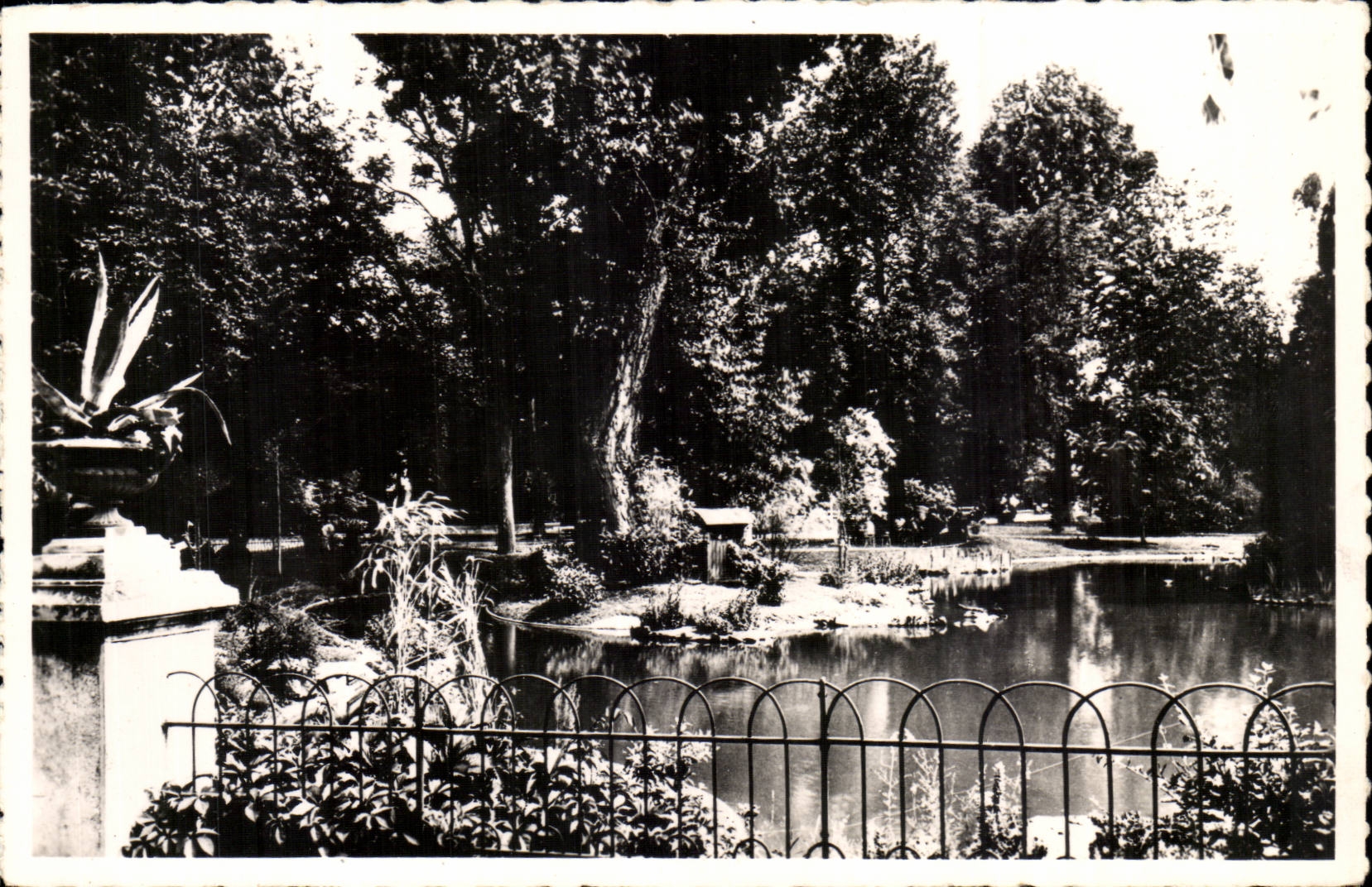 Vichy CPA Un coin des nouveaux parcs