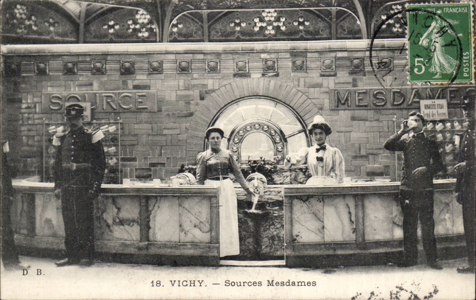 Vichy CPA Source Mesdames