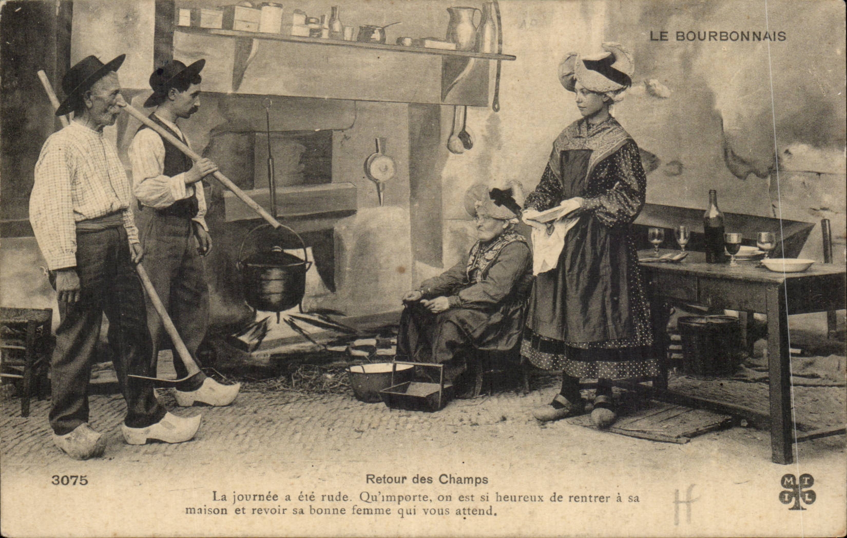 CPA Bourbonnais Return of fields TOP