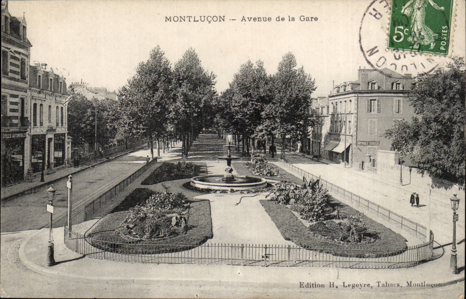 Montlucon CPA Avenue de la gare