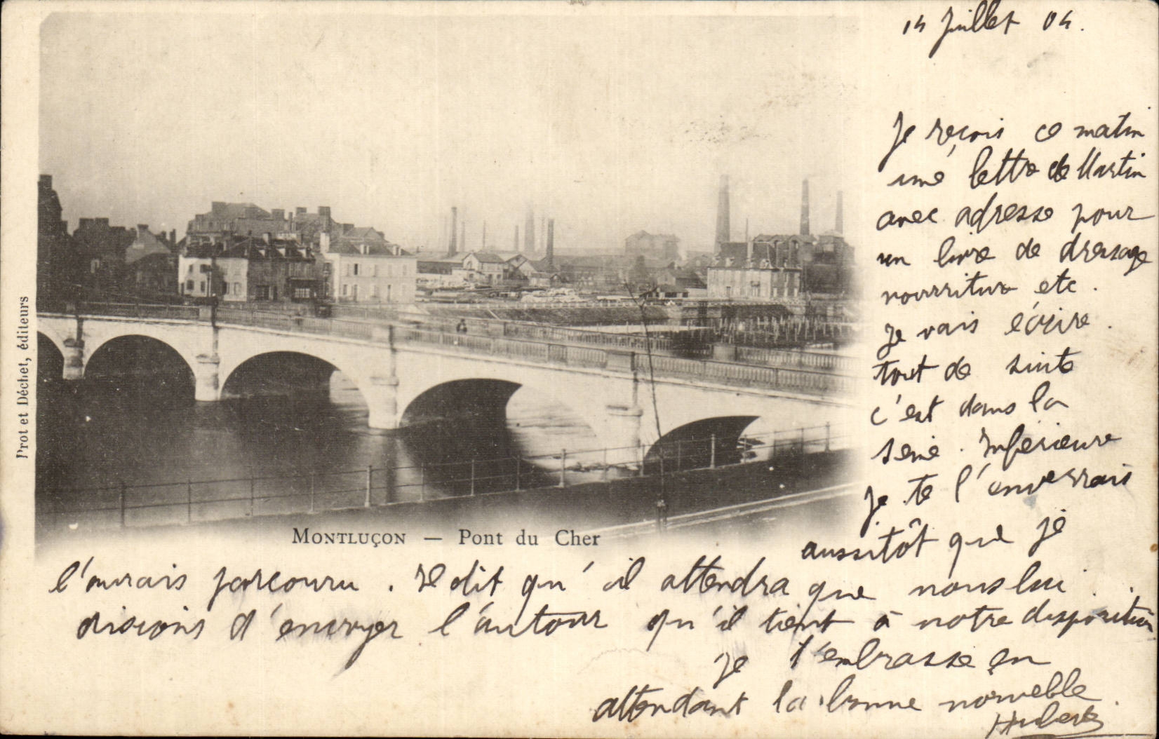 Montlucon CPA Pont du Cher