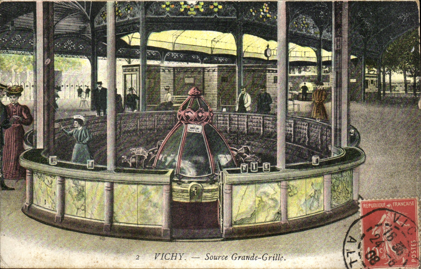 Vichy - Source Grande Grille - CPA 