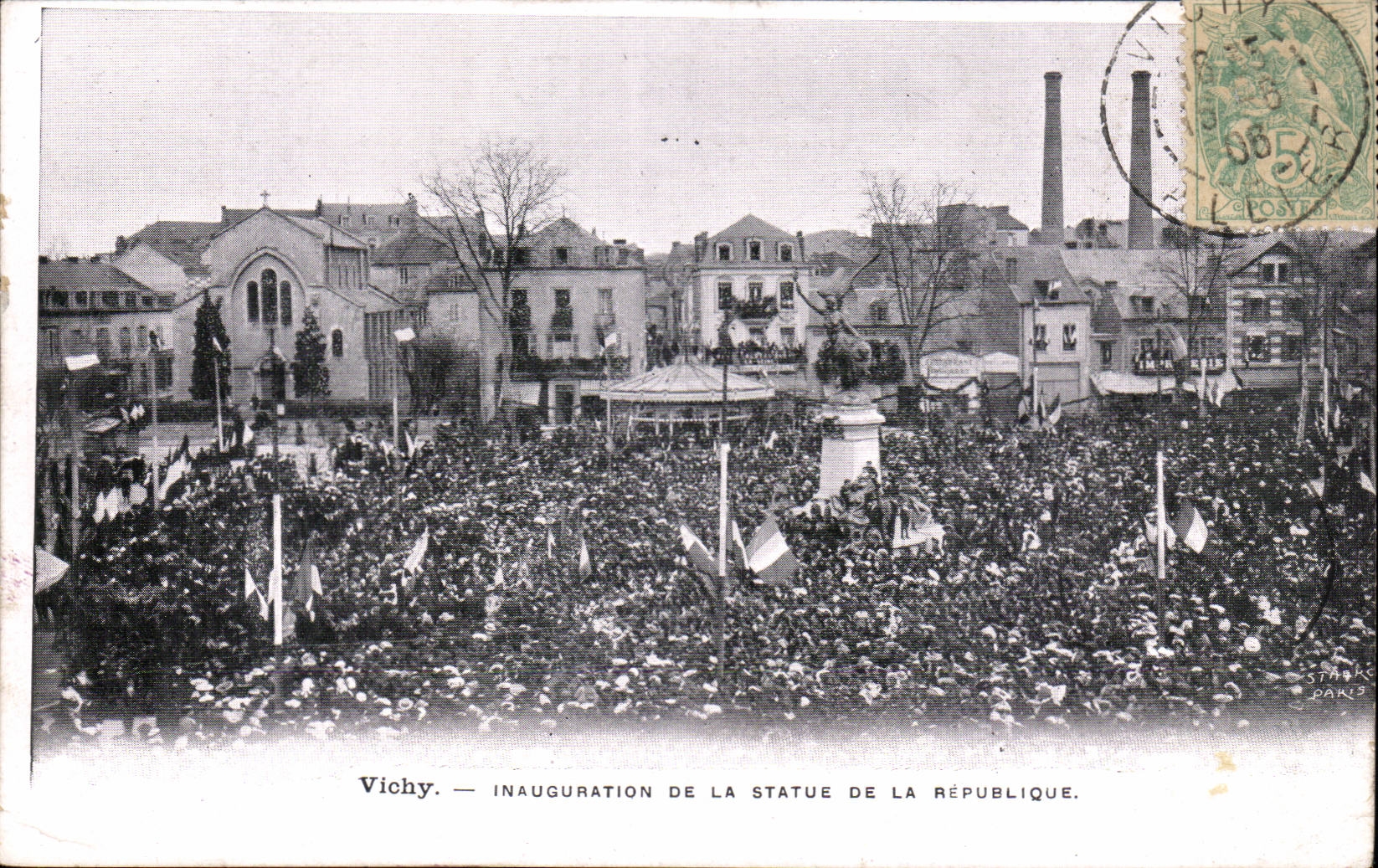 Vichy - Inauguration de la Statue de la Republique - CPA 