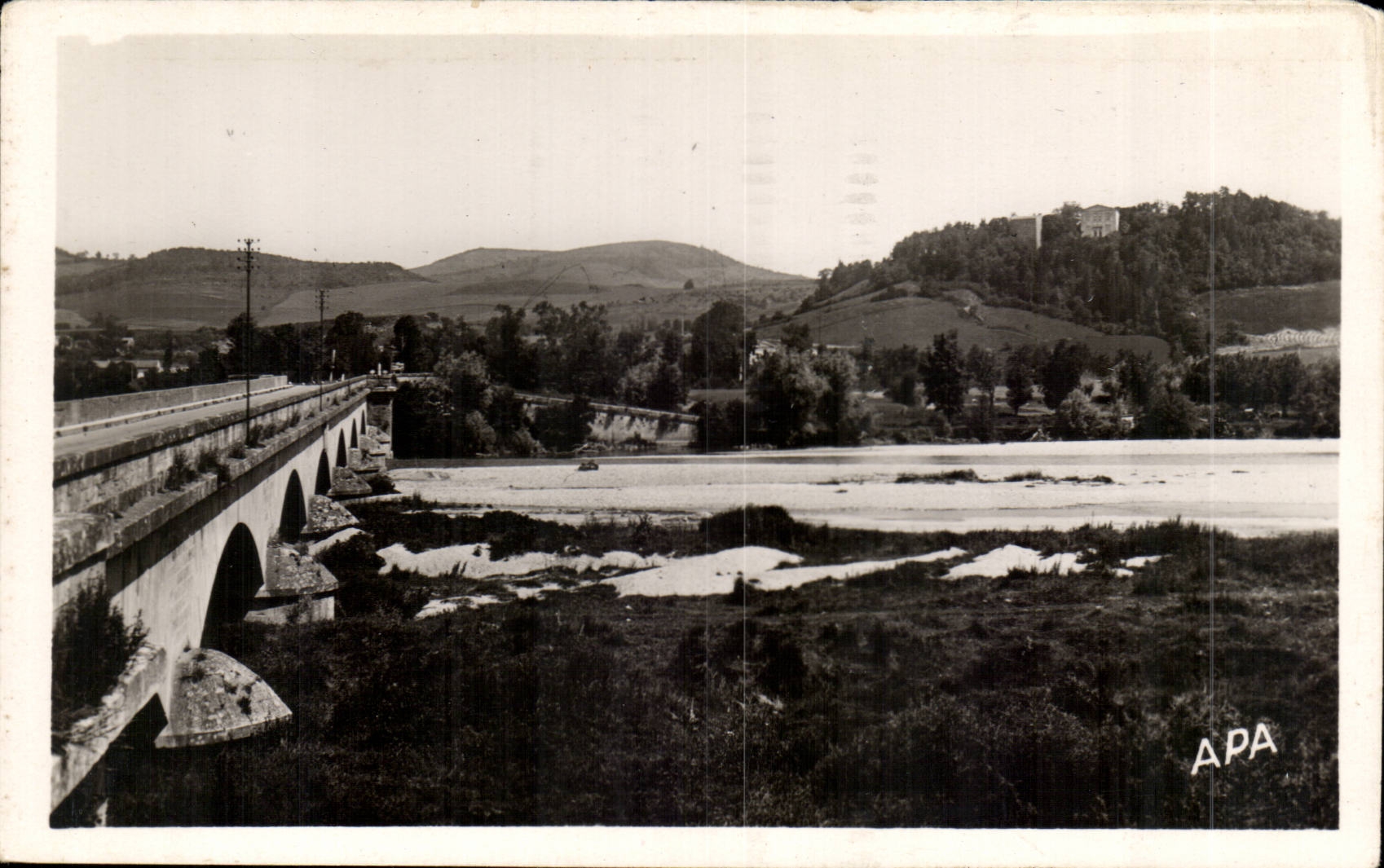 Mirepoix CPA the bridge on Hers and the castle of Terride