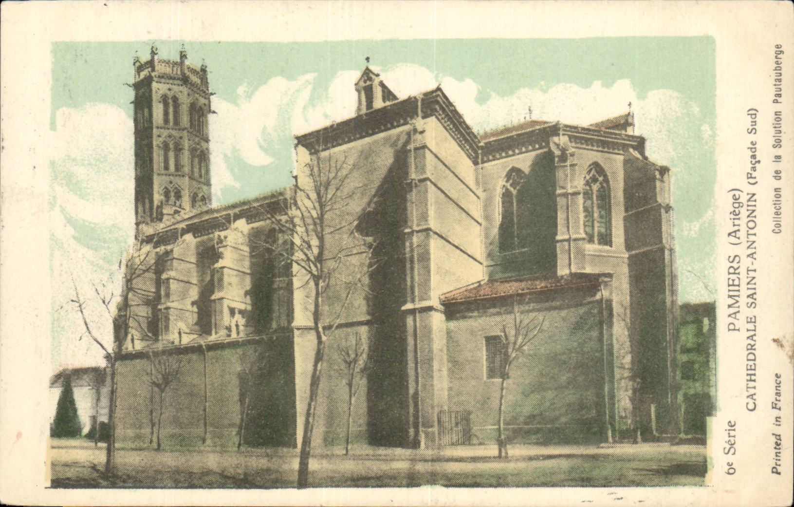 Pamiers CPA Cathedral Saint Antonin (southern frontage)
