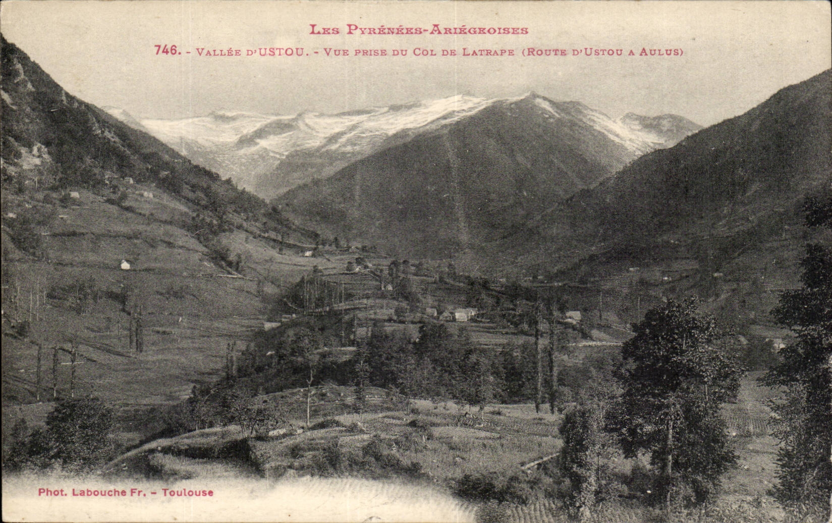 Valley of Ustou - Seen from of the Collar of Latrape - Road of Ustou - CPA