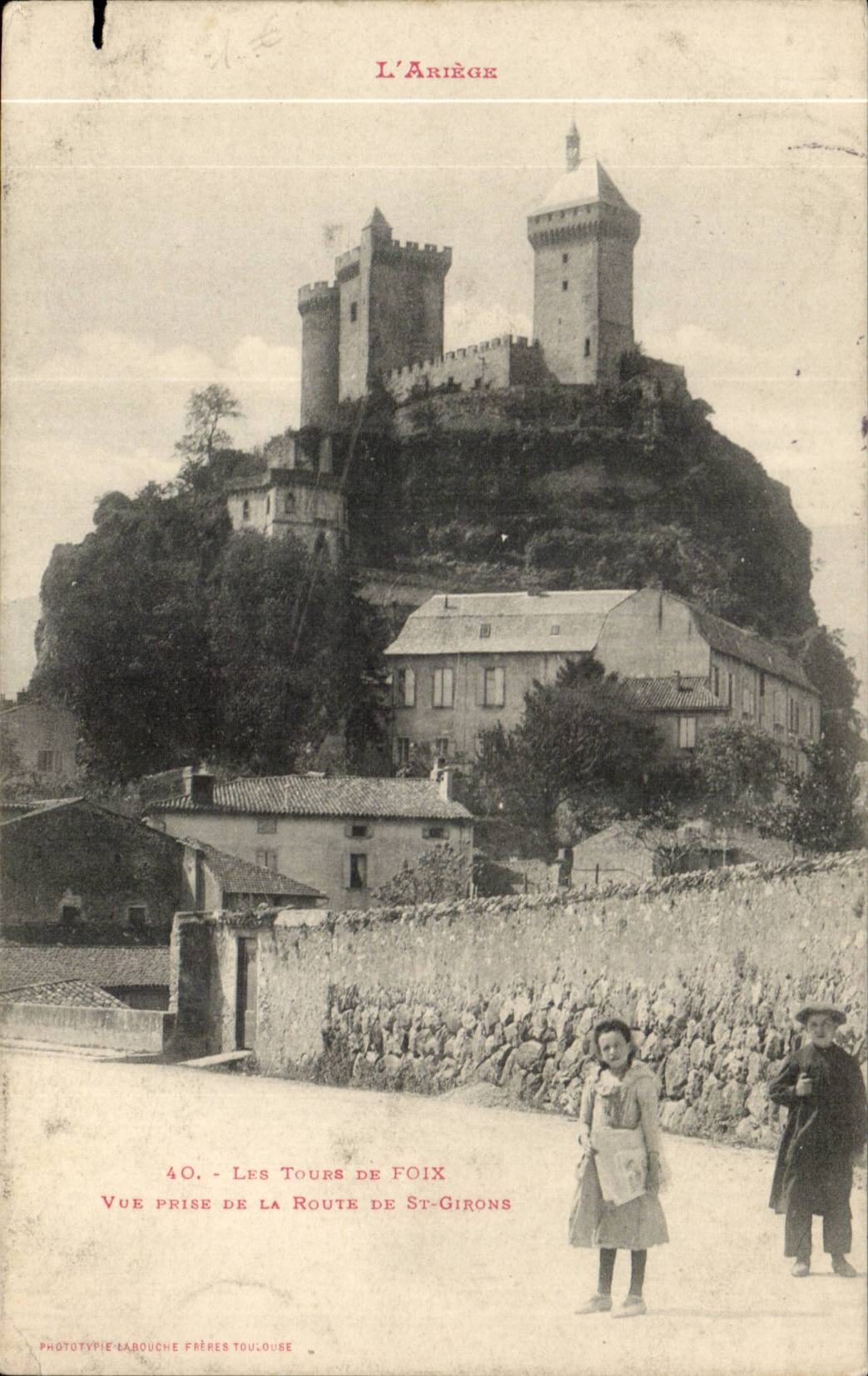 Tours von Foix CPA gesehen von der Strasse der Str-Busen