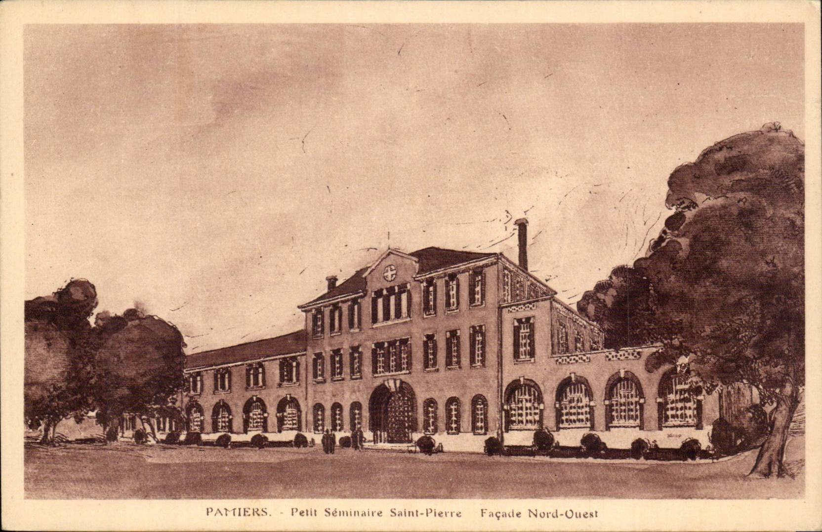 Pamiers CPA Small seminar Saint Pierre Western Northern Frontage