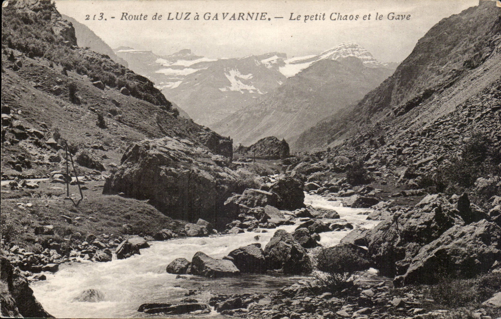 CPA Route of Luz has Gavarnie small chaos and Gave