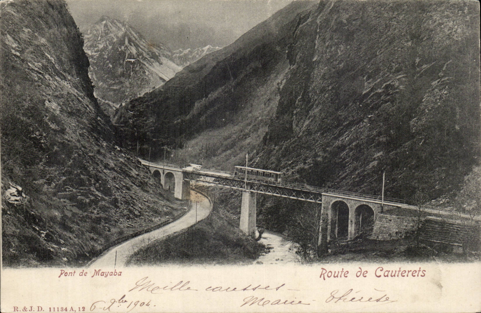CAuterets CPA Road Bridge of Mayaba